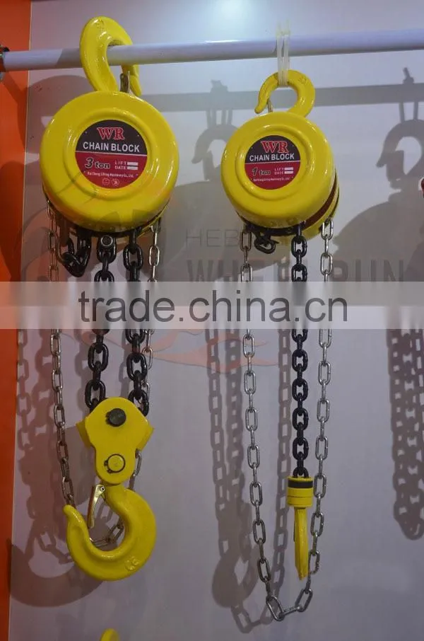 China supplier 2 ton 3M manual chain hoist hand operated chain pulley block