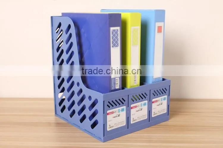 Logo print design Plastic material foldable display rack assemble Magazine Shelf