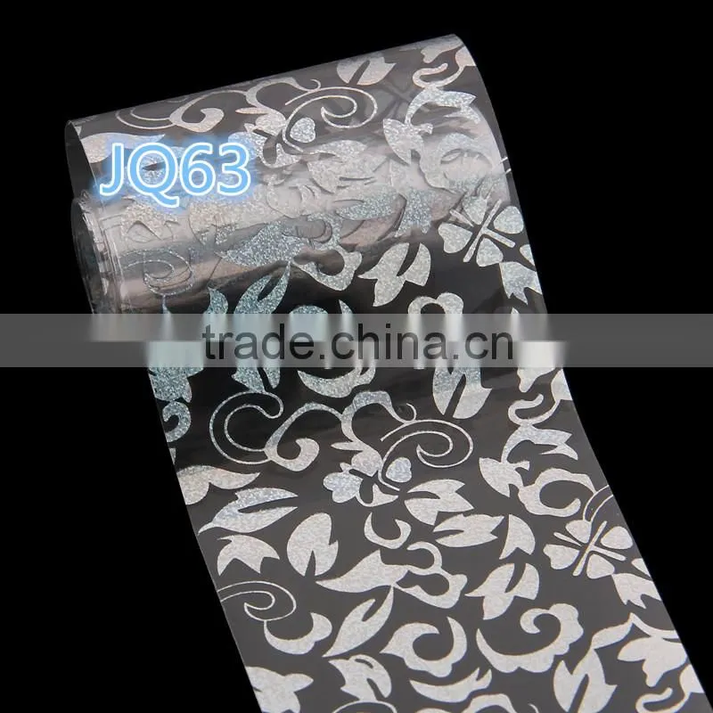 Women Fashion Mixed 4*100CM Nail Art Transfer Foil Set Tip Decoration White flower Christmas'Day stickers