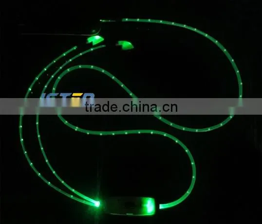 Hot selling New flashing LED earphone with microphone