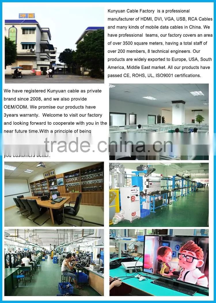 Manufacture supplier gold plated dvi cable 24+1 for projector