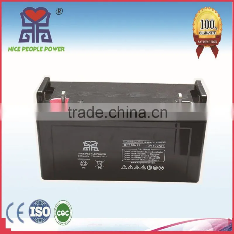 12V100AH vrla battery for the solar DC fan with With Rich Professional Experience