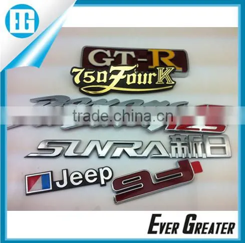 custom unique car badges auto emblems 3m metal badge plastic emblems ABS Electroplated Sticker Auto Badge