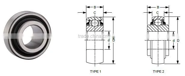 Agricultural tractor spare parts AG bearing W208PPB7