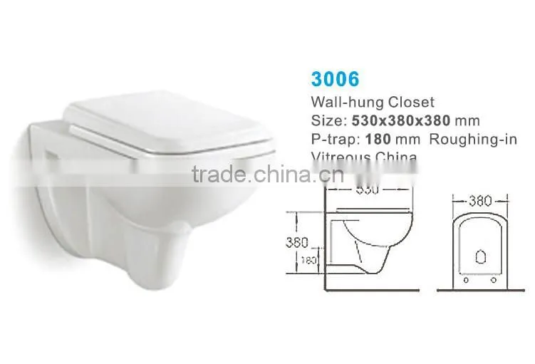 Chaozhou bathroom Sanitary Ware Wall Hung Toliet