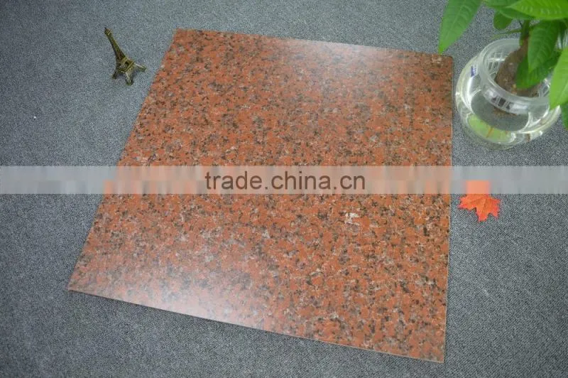 Red matte finish granite look porcelain floor tiles