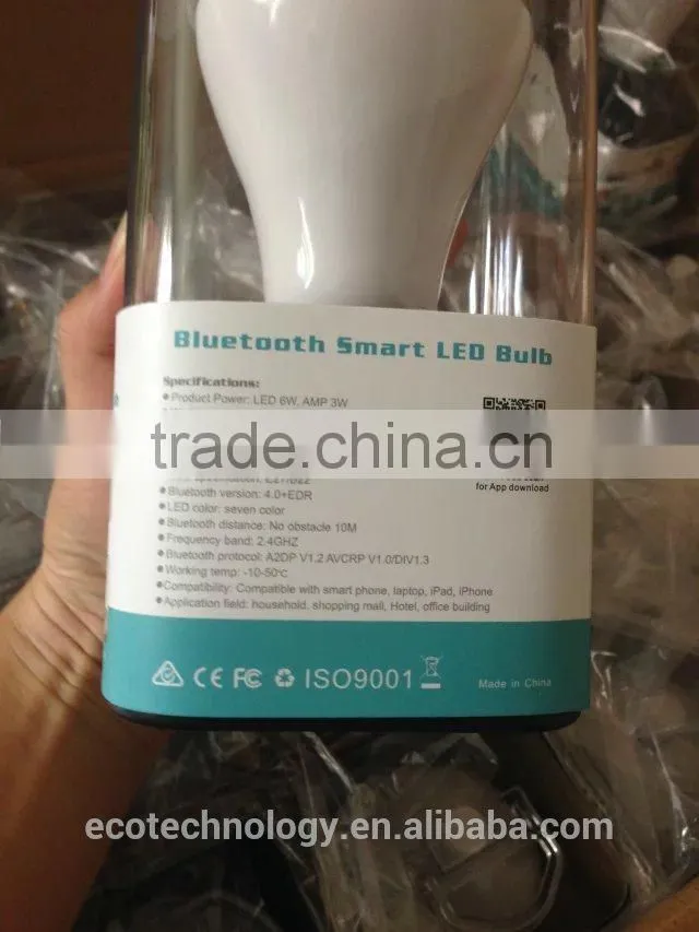 BL05 Bluetooth 4.0 Music Audio LED Speaker 7 Colors Bulb LED Light Lamp White E27 Mobilephone App Control For Iphone Samsung