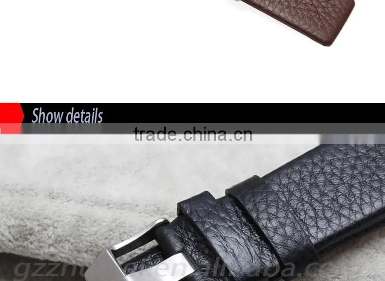 2016 Fashion belt good quality watch band real leather watch strap 22|24|26|28|30mm