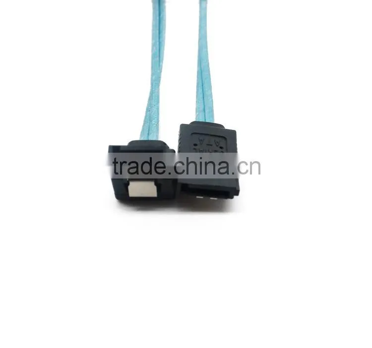 Sata data cable 3.0 with latch 6Gbps ,blue mini sata cable