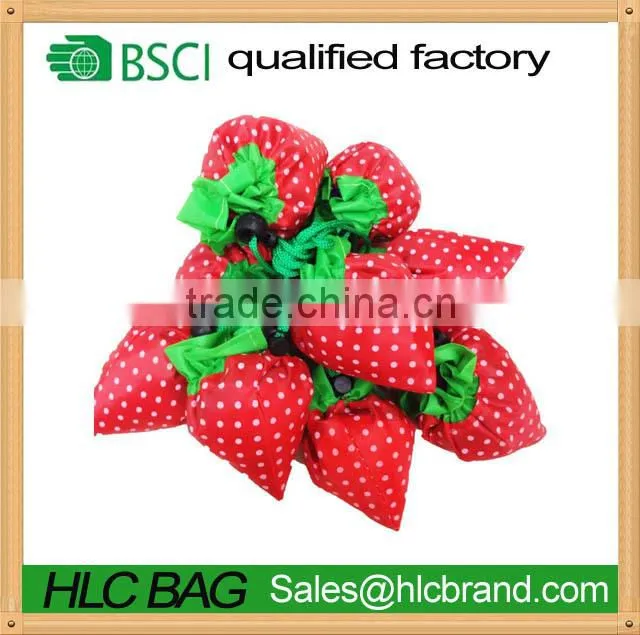 Strawberry Shopping Bag Foldable Polyester reusable bag HL-PB005