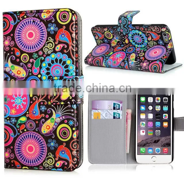 Printed PU Flip Wallet Leather Case For LG G3 With Stand