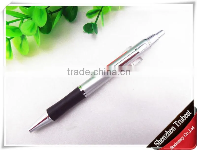 rubber grip metal spring pen