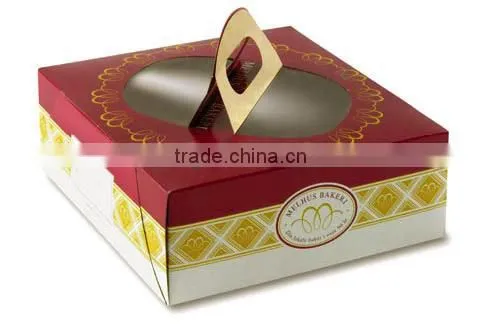 elegant cake paper box with PVC