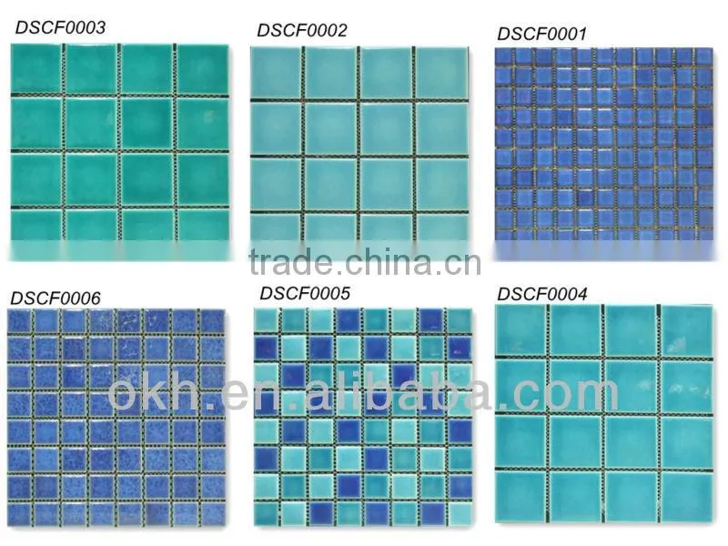Blue color mosaic tile
