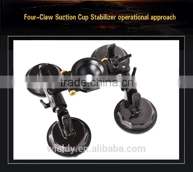 Wieldy four claw sunction up car camera stabilizer