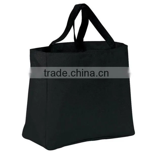 Webbing Handles 600D Polyester Canvas Shopping Tote Bag