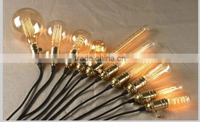Vintage Cylinder Amber Filament Bulb Edison lamp bulb