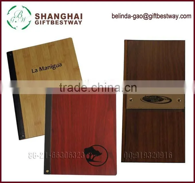 A4 wood menu holder