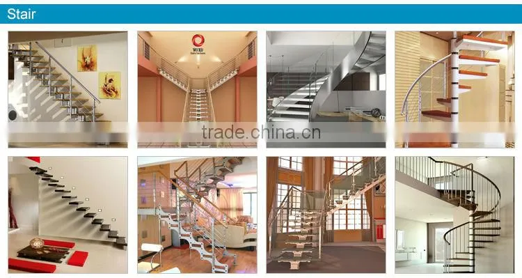 Stainless Beam and Wood Tread Helical Stair