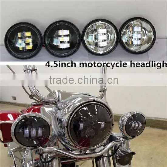 Factory sales 4-1/2" Motorcycle Motorbike LED harley passing Running Driving Fog lamp Waterproof Headlight for Harley