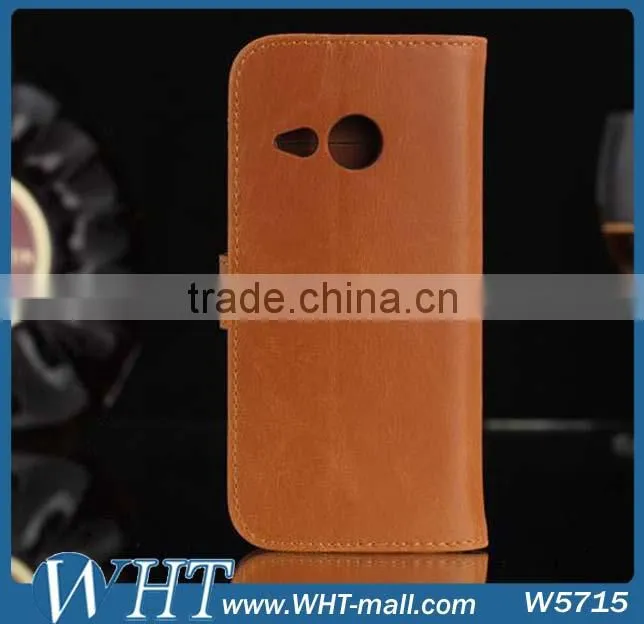 For HTC ONE MINI Leather case. for HTC M4 Crazy Horse Skin Case