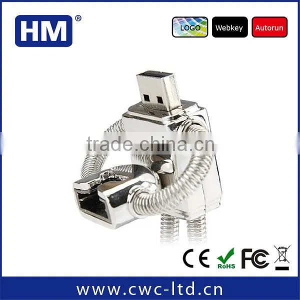 custom design promotion gift logo solution robot usb with high speed