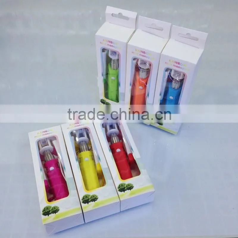 Whole Sale Mini Portable Colourful Rainbow Selfie Stick