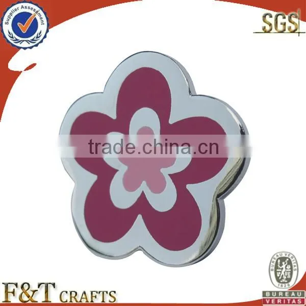 customized wholesale metal lapel pins flower