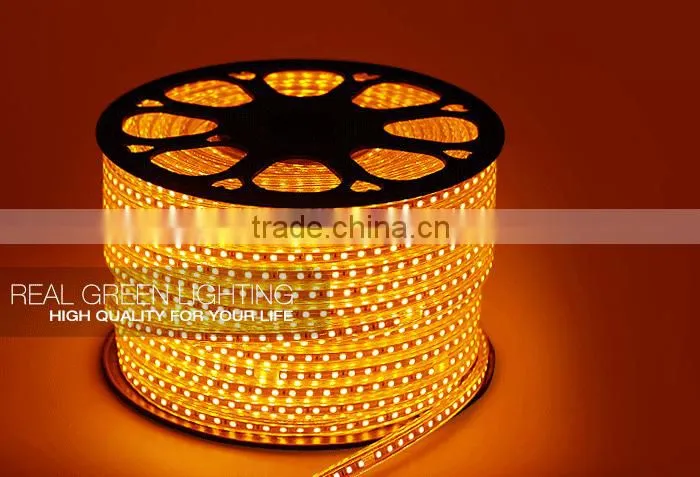 High quality 220V SMD5050 Heat Resistant Yellow LED Strip Light