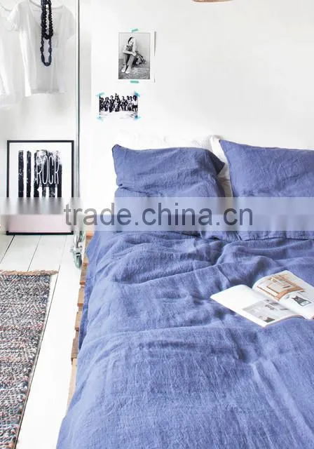 stone washed linen flax bedlinen sheet set