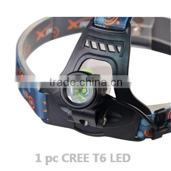 TOPCOM 1200 Lumens Genuine XML T6 LED Headlamp AA Battery