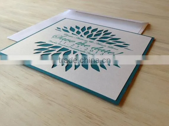 Laser cutting Save the Date - Flower Save The Date for wedding invitation