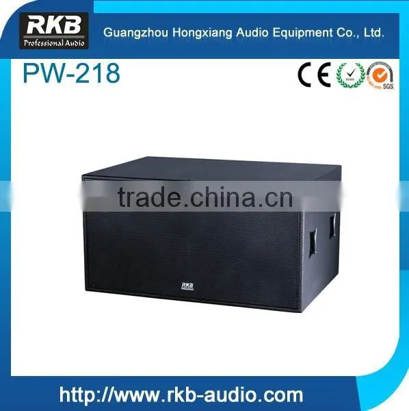 high quality PW-218 dual 18'' speakers subwoofer