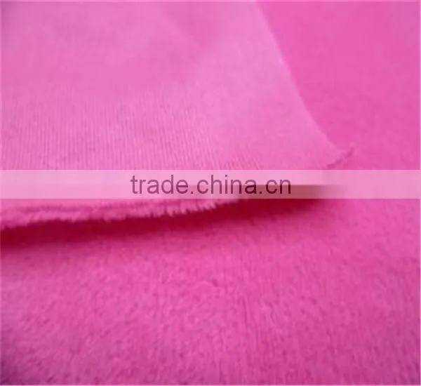 one side smooth plain dyed solid color minky fabric