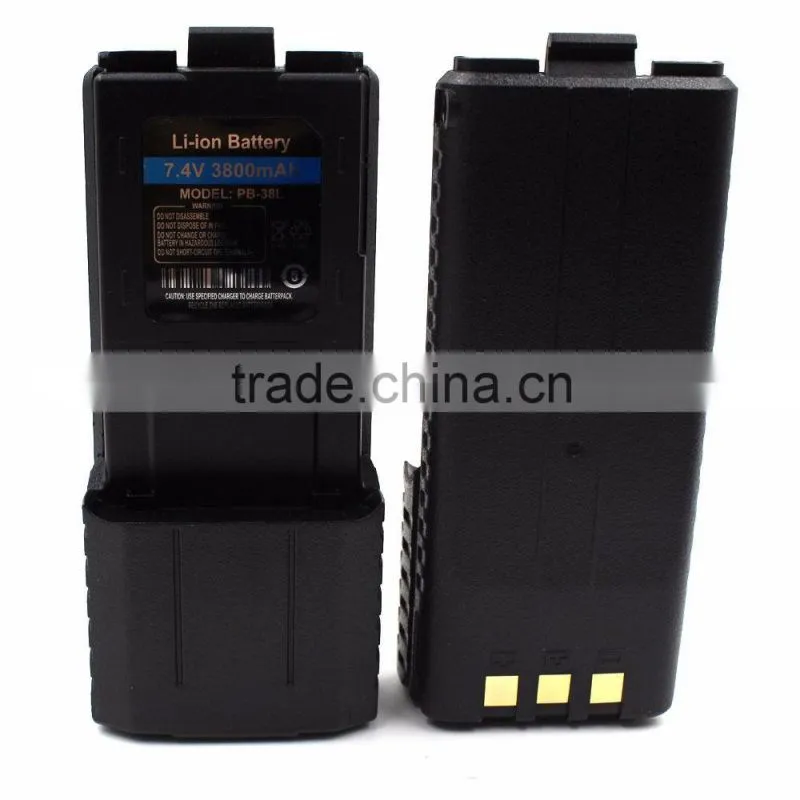 BaoFeng UV-5R 2 way radio replace Battery 3800mah 7.4V Li-ion BL-5L Black