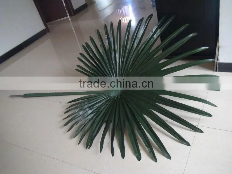 High simulation Artificial palm tree leaves/Fake Palm leaves/Silk leaves/plastic palm leaves