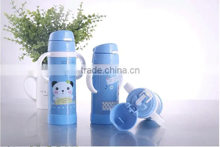 cartoon double handle vacuum cup with three volume