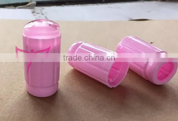 Pink color transparent nail stamper tools,New pink clear jelly stamper