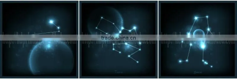 constellation led light canvas art for wall decoration