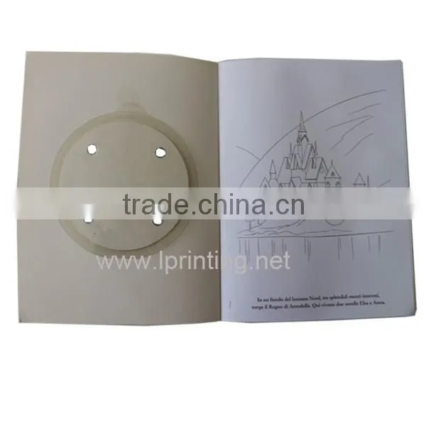 Hot sale children DIY colouring book, painting book with dyestuff printing