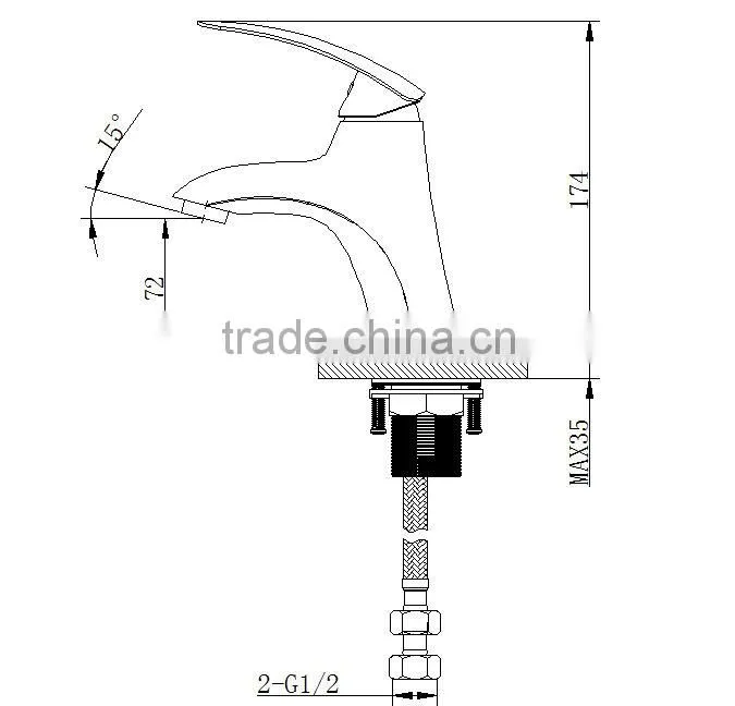 Brass Single Lever Water Tap with Water Saving Aerator 63 1101