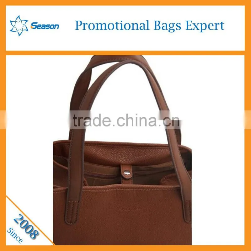 Simple women Pu tote bag for shopping wholesale handbag china