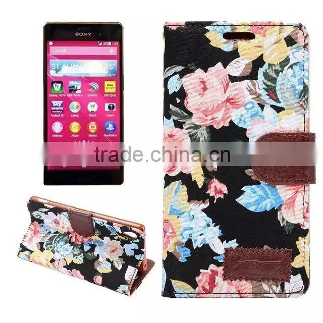 For Sony Xperia Z4 wallet leather case