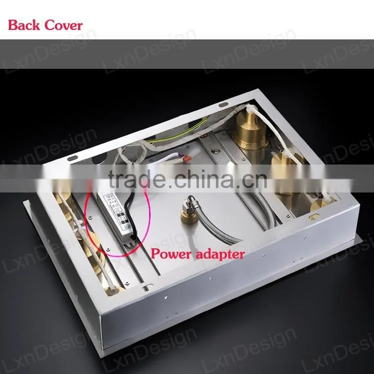 embed ceiling bath shower 2 in 1 multiple color remote control electric shower set with led light bathroom shower set