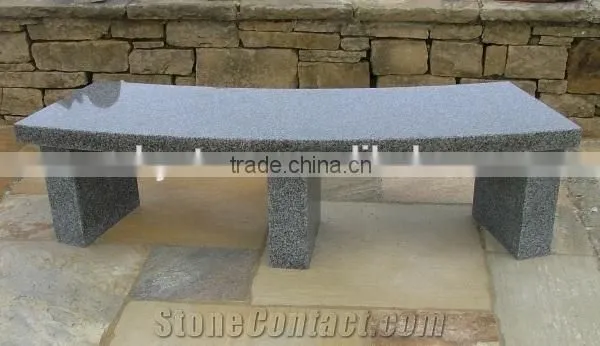 Hot Sale G654 Black Or Grey Granite Garden Bench