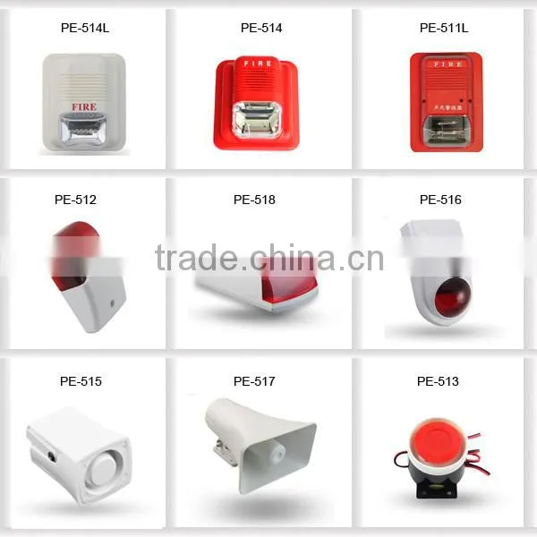 LED wired/wireless fire alarm siren 110db PE-516 CE RoHS standard