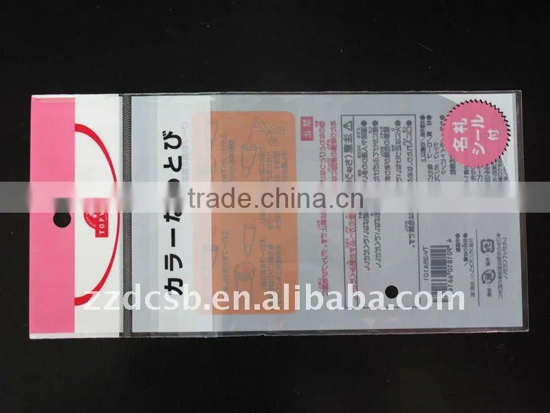 BOPP color printed header bag with adhesive tape