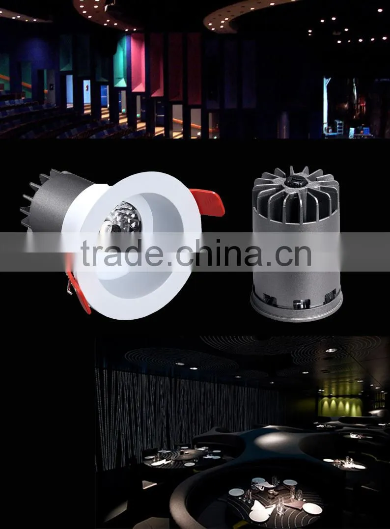 2 inch 3 inch 4 inch commercial hole punch retractable ceiling mounted led light fixtures