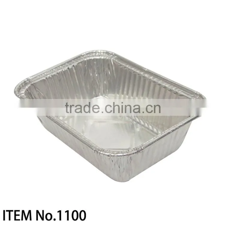 Disposable aluminum foil food container/fast food plate/BBQ tin tray in guangzhou