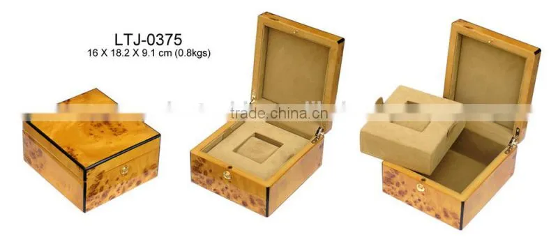 Premium lacquer wooden empty watch case